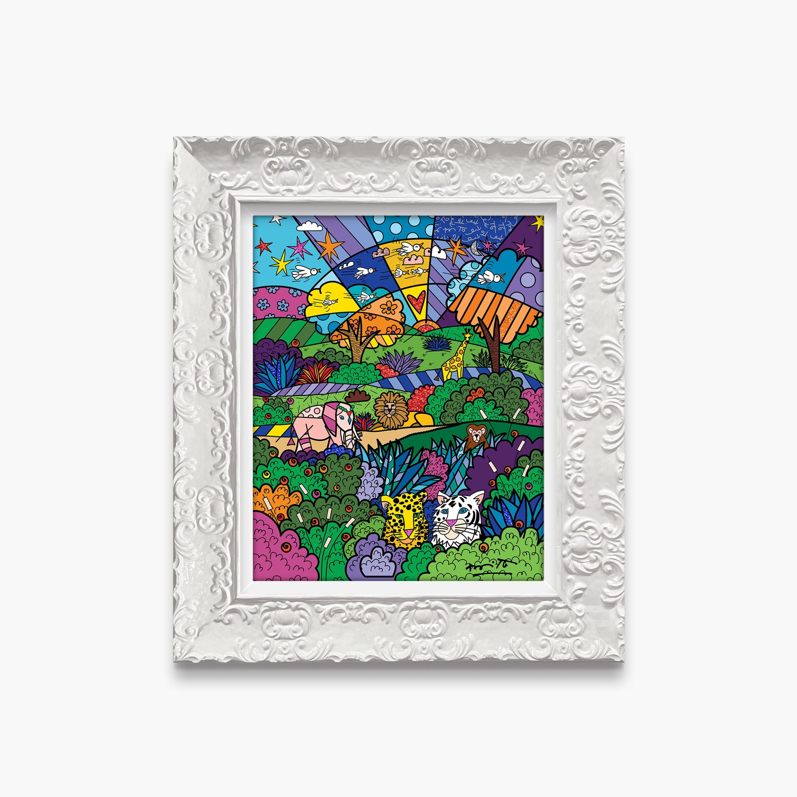 safari limited edition print  artistic colorful design collectible