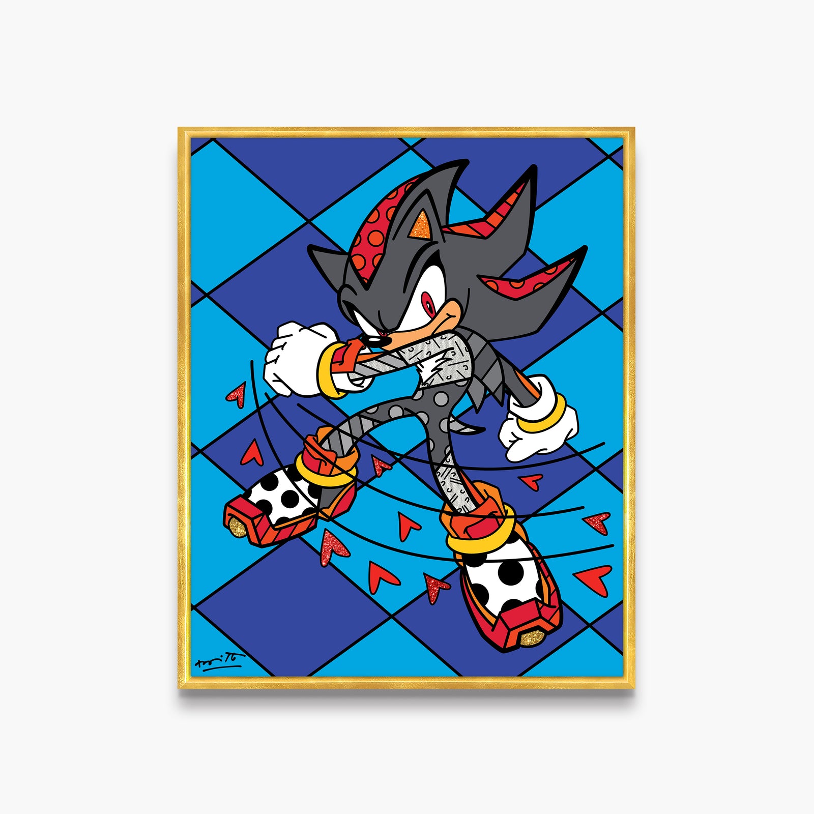 Romero Britto shadow burst sega by britto  contemporary pop art piece