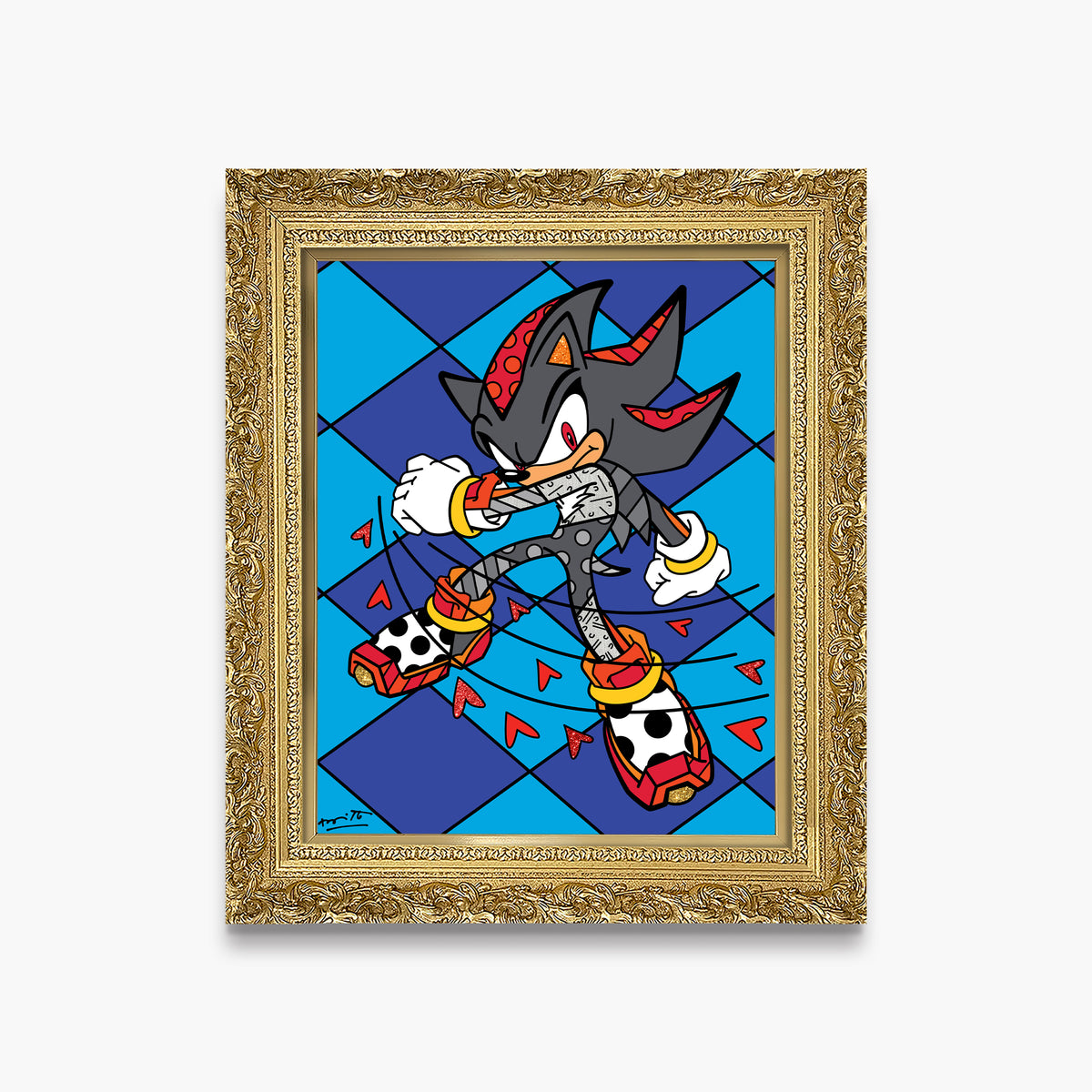 Romero Britto shadow burst sega by britto  contemporary pop art piece