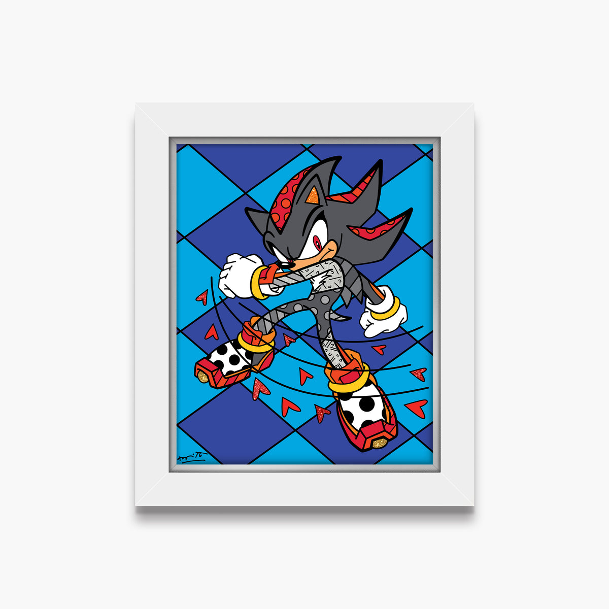 Romero Britto shadow burst sega by britto  contemporary pop art piece