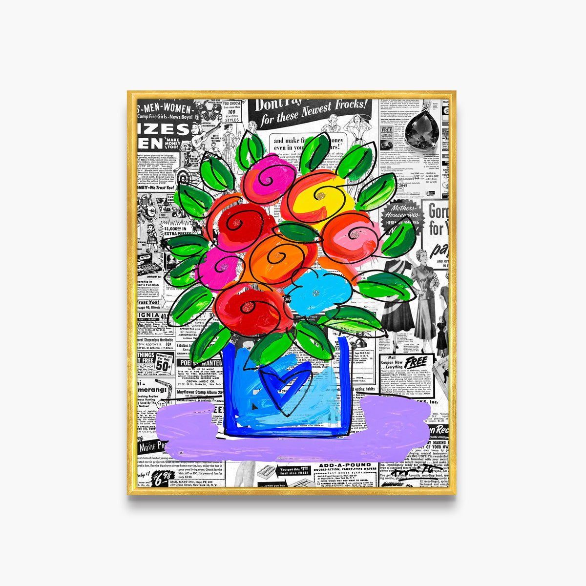 Britto Flowers - Limited Edition Print