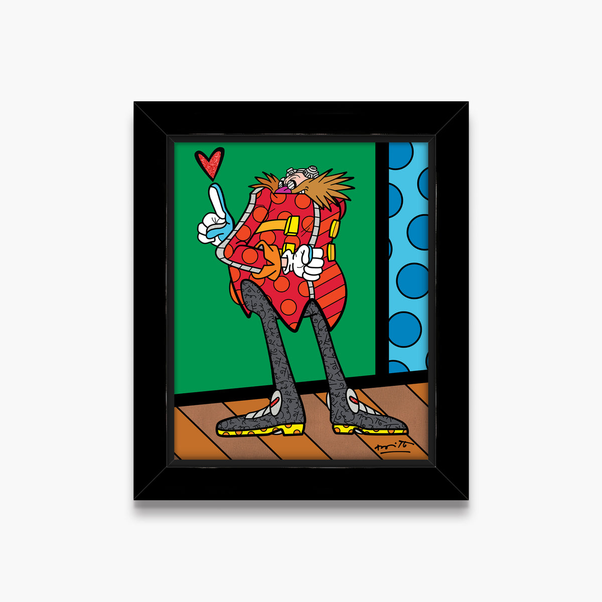 Romero Britto dr eggmans plan sega by  colorful pop art design