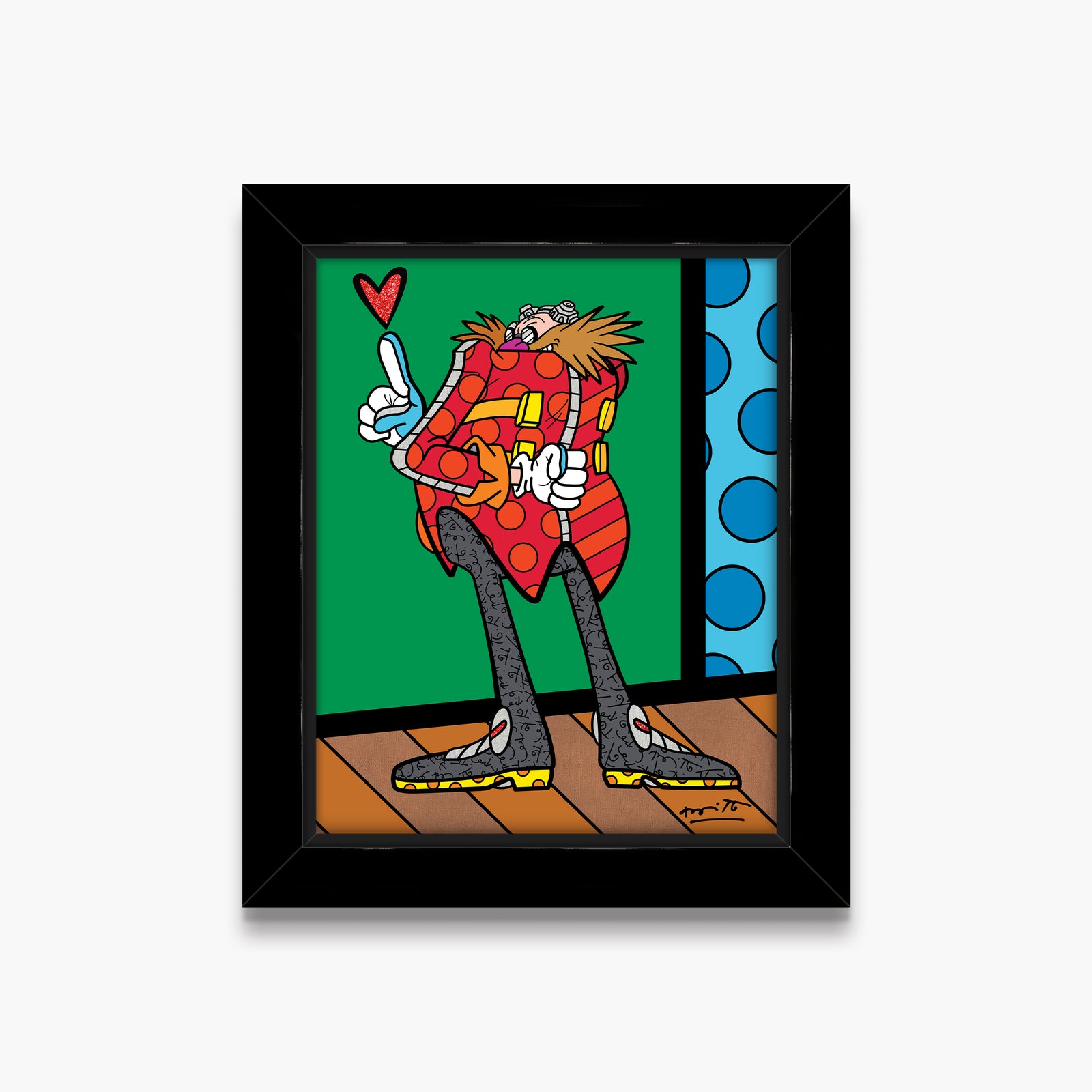 Romero Britto dr eggmans plan sega by  colorful pop art design
