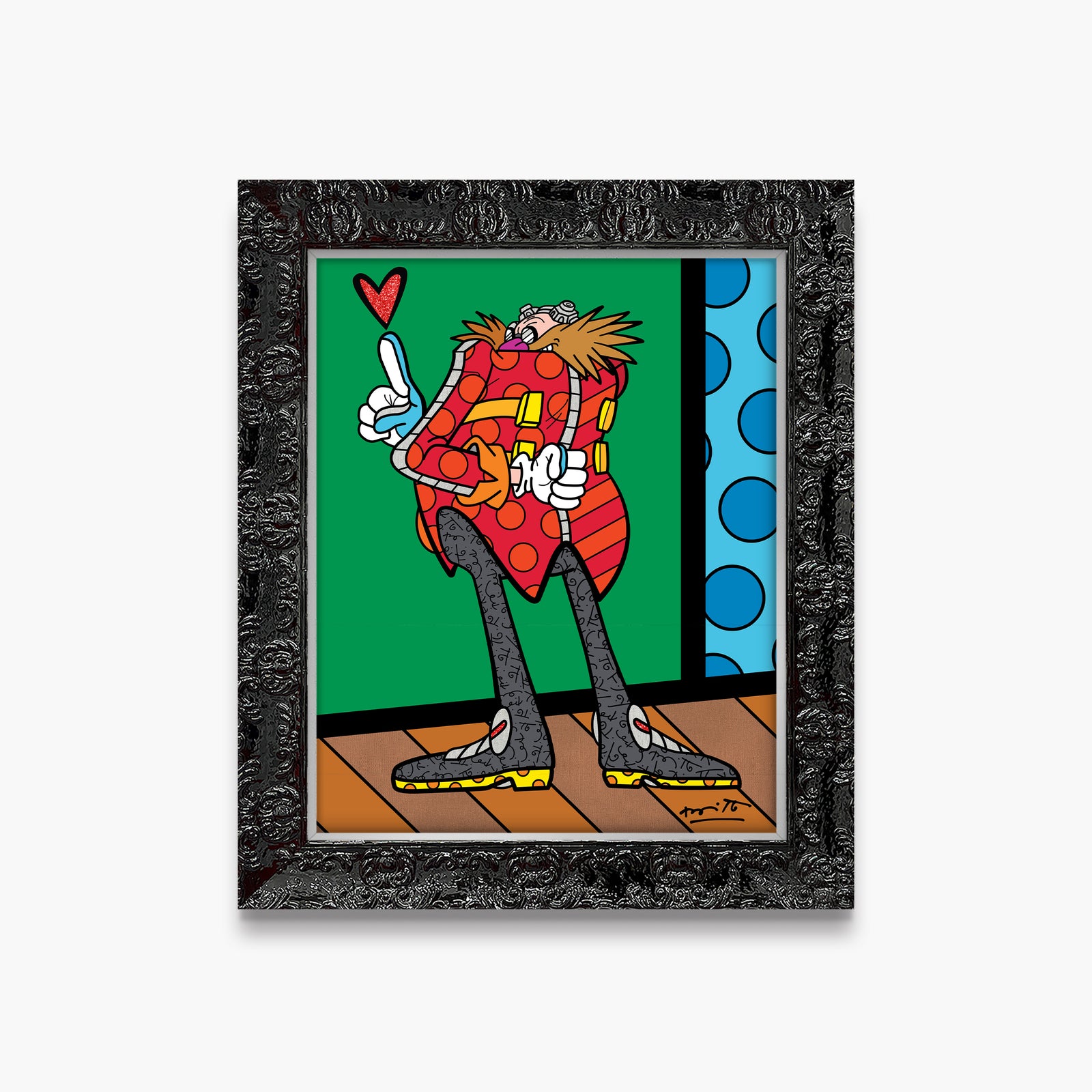 Romero Britto dr eggmans plan sega by  colorful pop art design