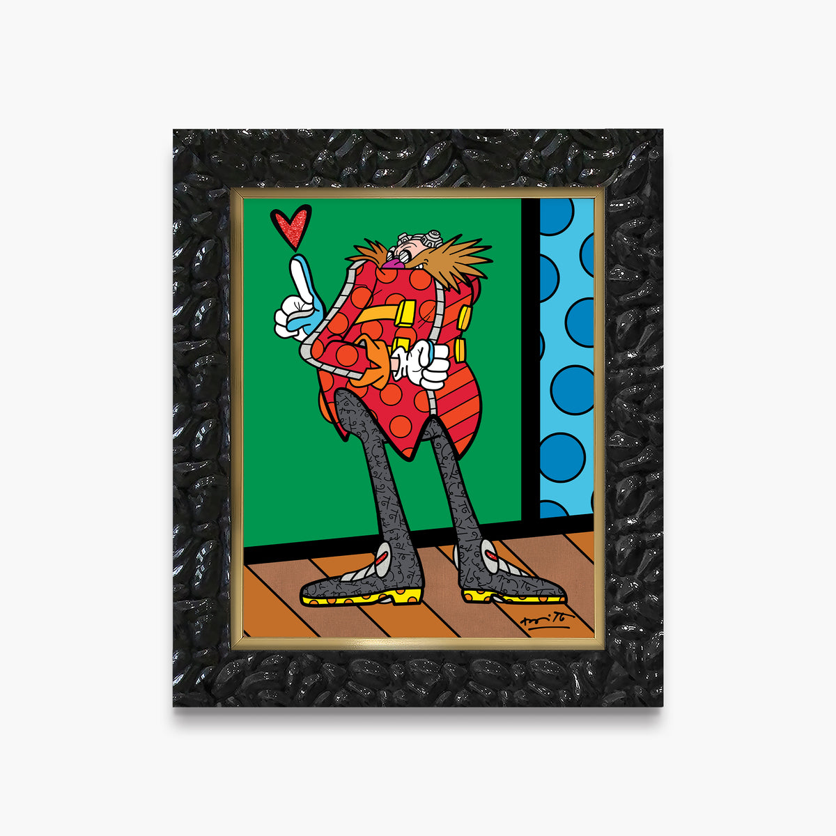 Romero Britto dr eggmans plan sega by  colorful pop art design