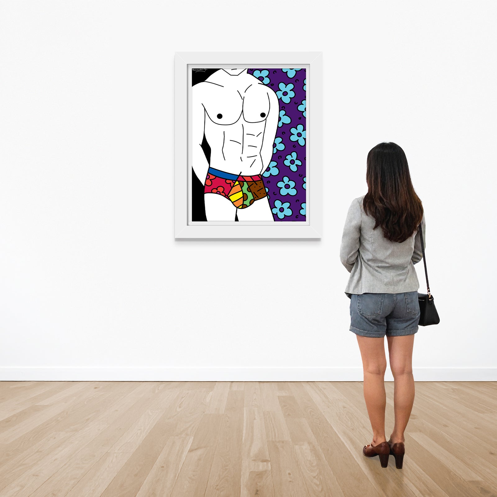 modern pop art colorful underwear limited edition print  vibrant home decor