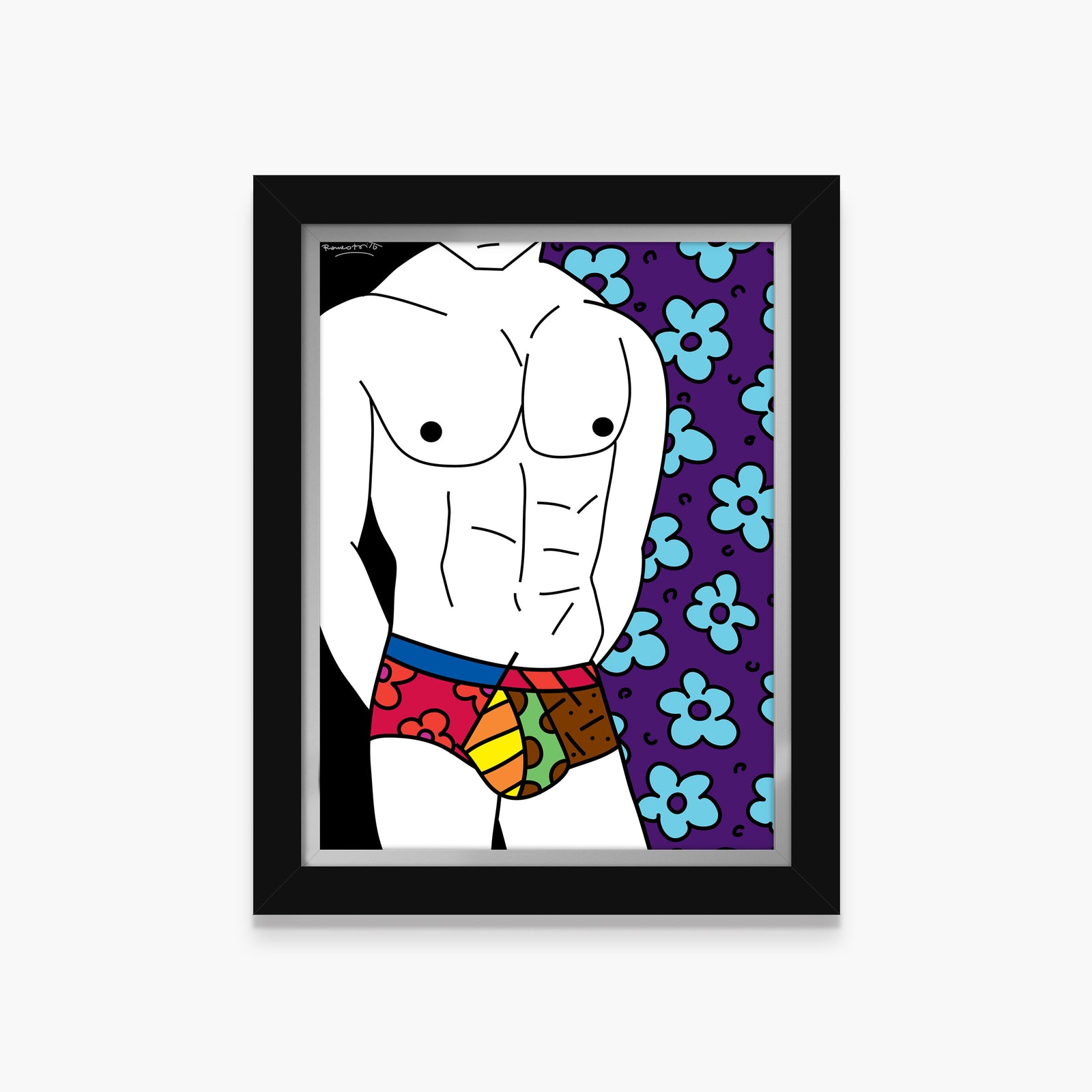 colorful underwear limited edition print  colorful decorative collectible gift idea