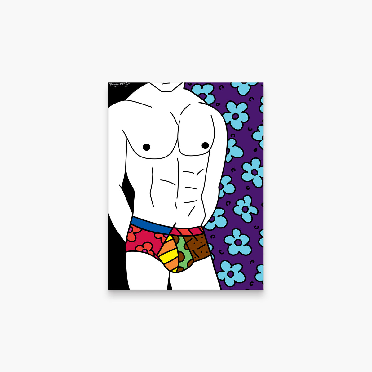 Romero Britto colorful underwear limited edition print  colorful pop art design