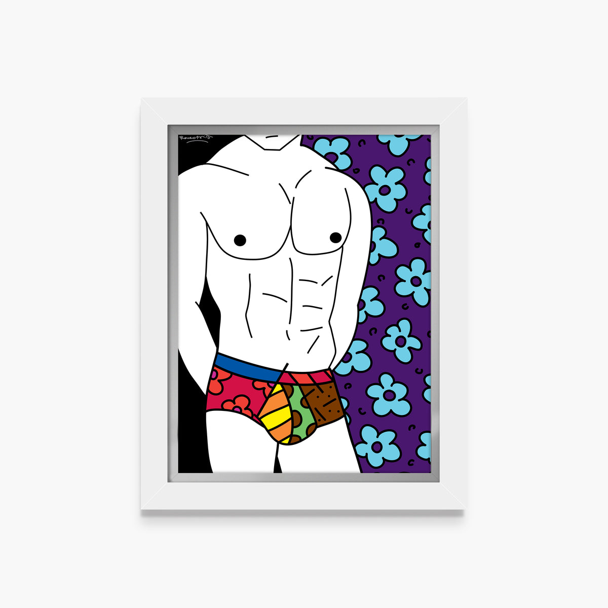 Romero Britto colorful underwear limited edition print  colorful pop art design