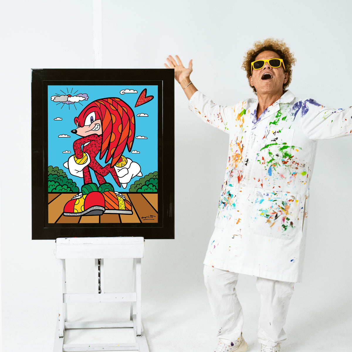 Knuckles The Echidna - Sega By Britto - Limited Edition Print