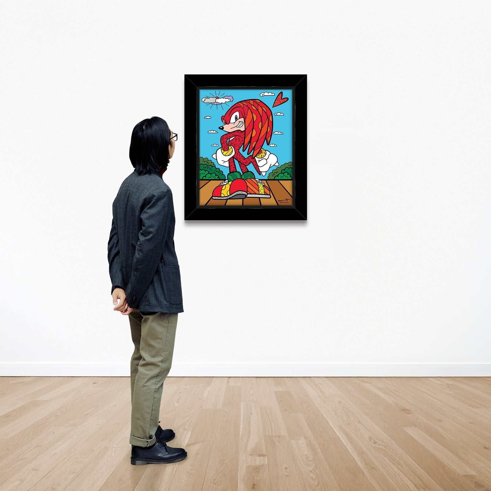 Romero Britto knuckles the echidna sega by  colorful pop art design