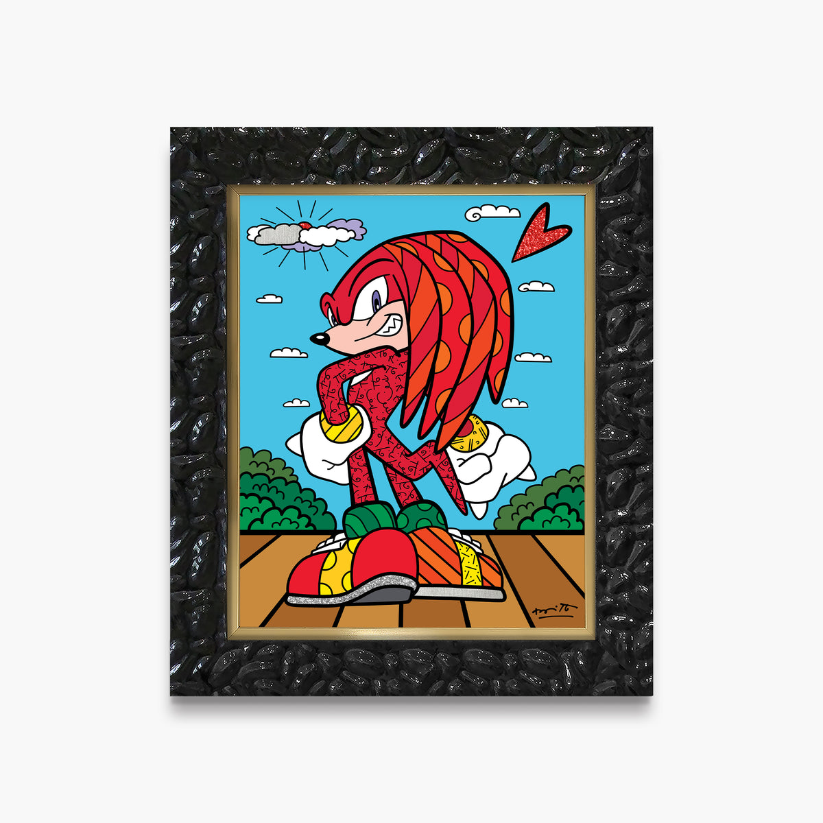 Romero Britto knuckles the echidna sega by  colorful pop art design