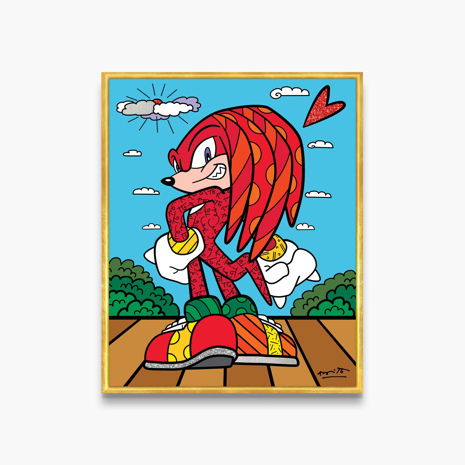 knuckles the echidna sega by  artistic colorful design collectible