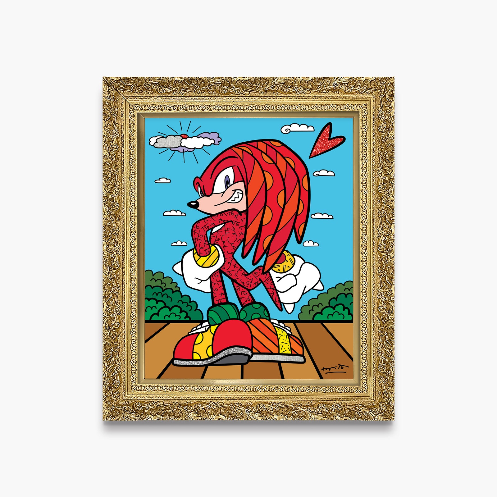 modern pop art knuckles the echidna sega by  vibrant home decor
