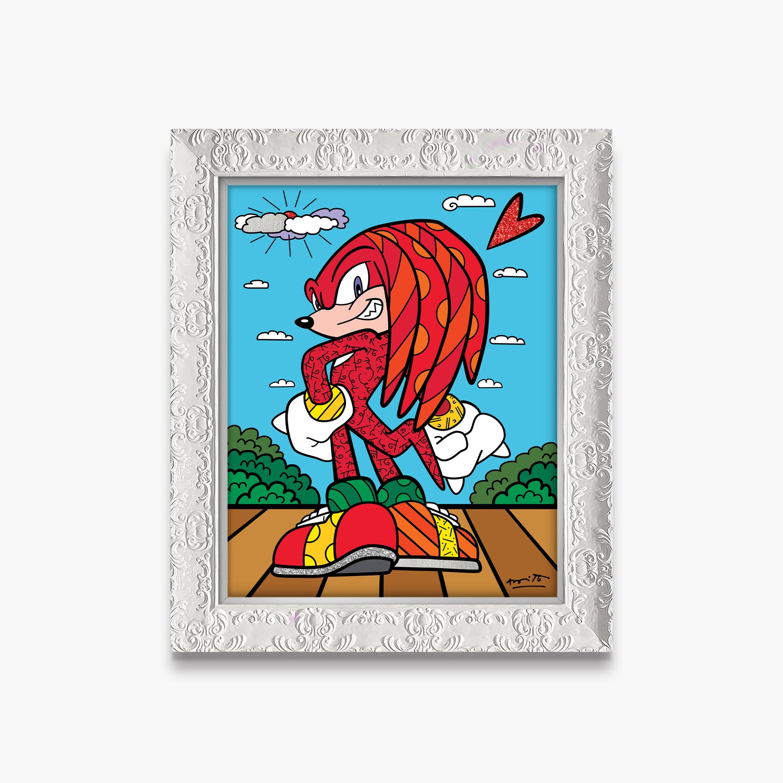 knuckles the echidna sega by  artistic colorful design collectible