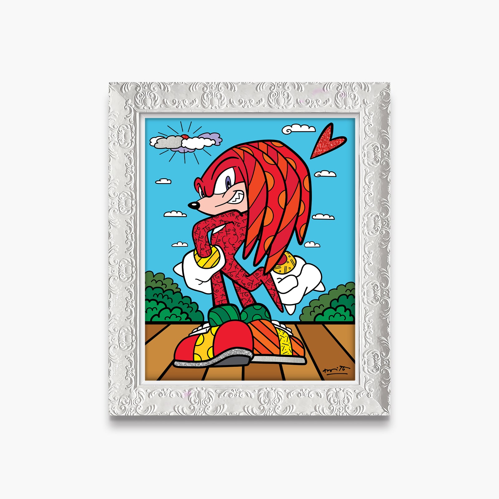 modern pop art knuckles the echidna sega by  vibrant home decor