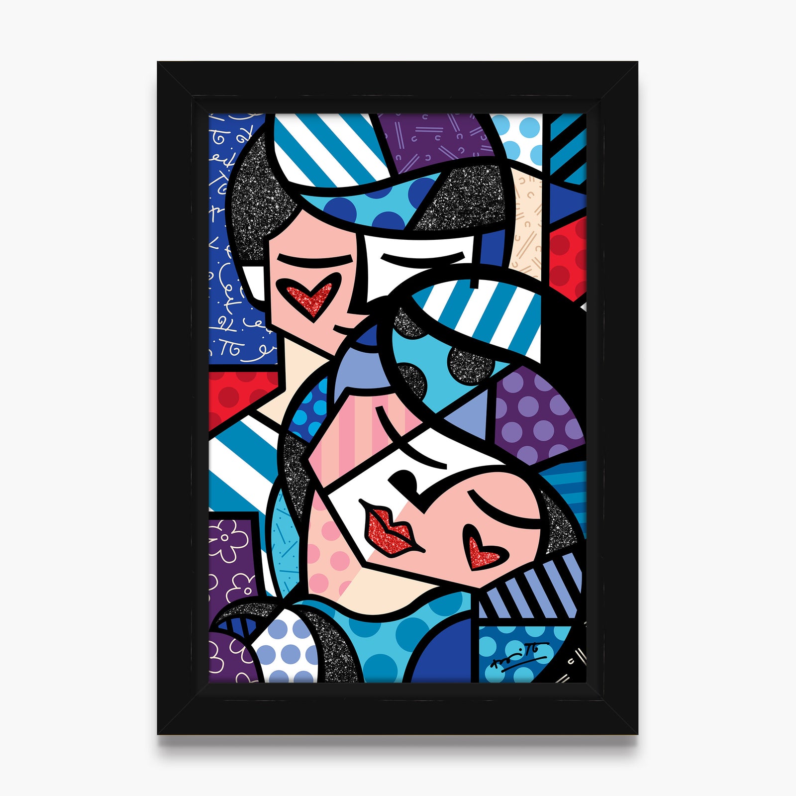embracing love limited edition print  colorful decorative collectible gift idea