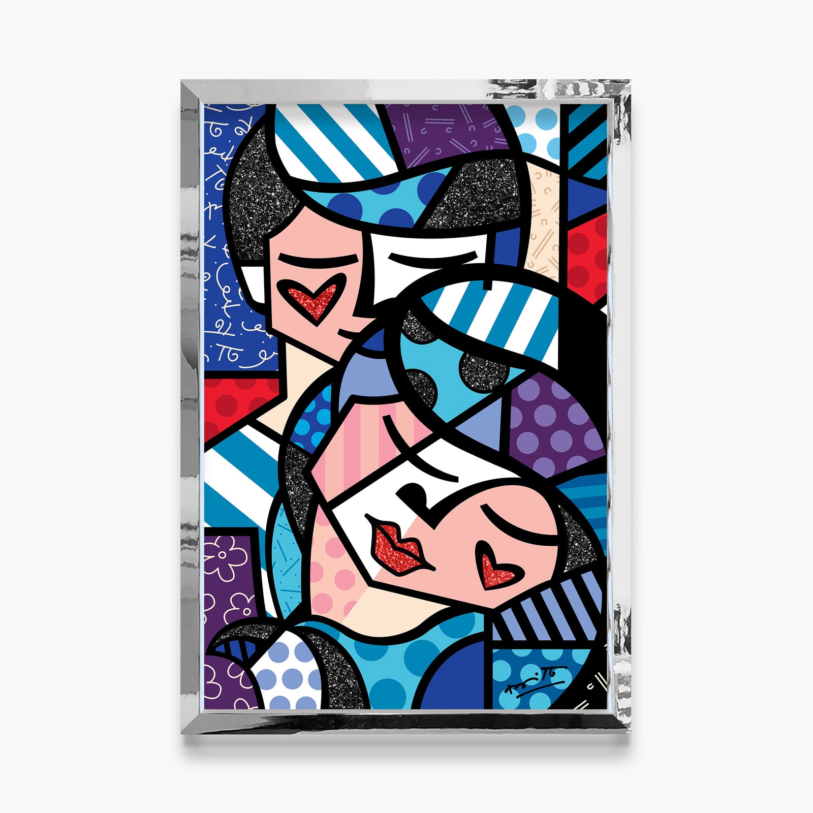 modern pop art embracing love limited edition print  vibrant home decor