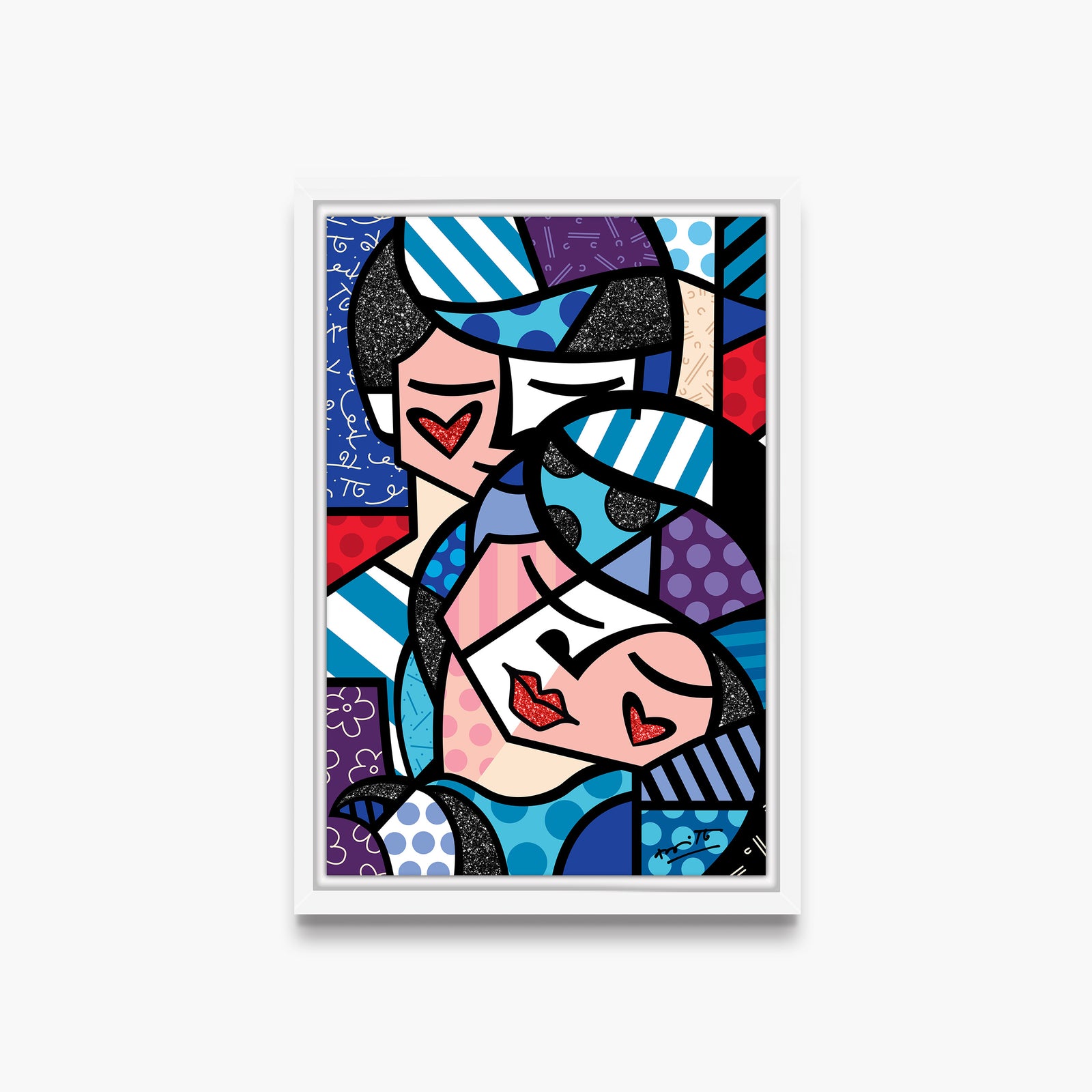 embracing love limited edition print  colorful decorative collectible gift idea