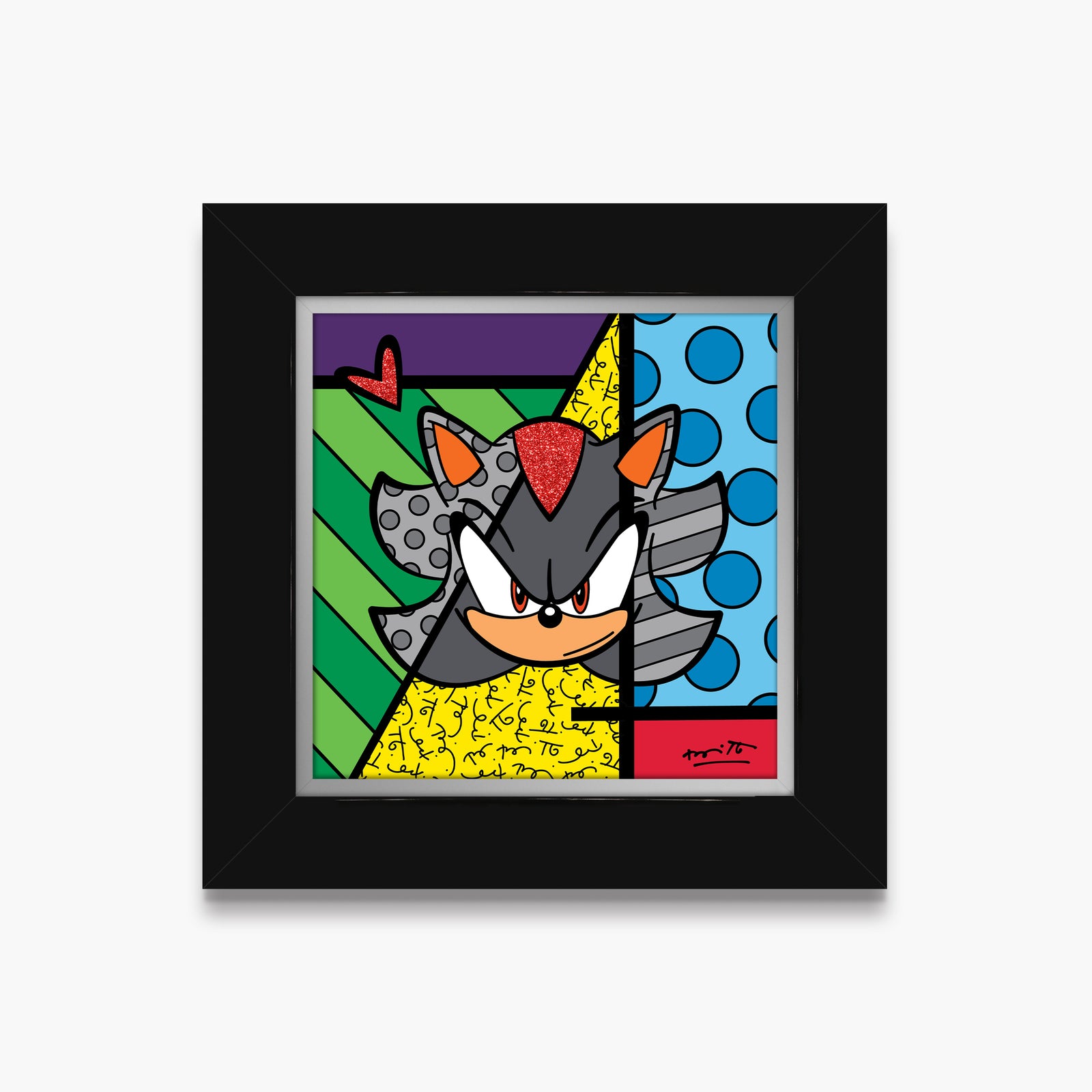 Romero Britto shadow sega by britto limited  contemporary pop art piece
