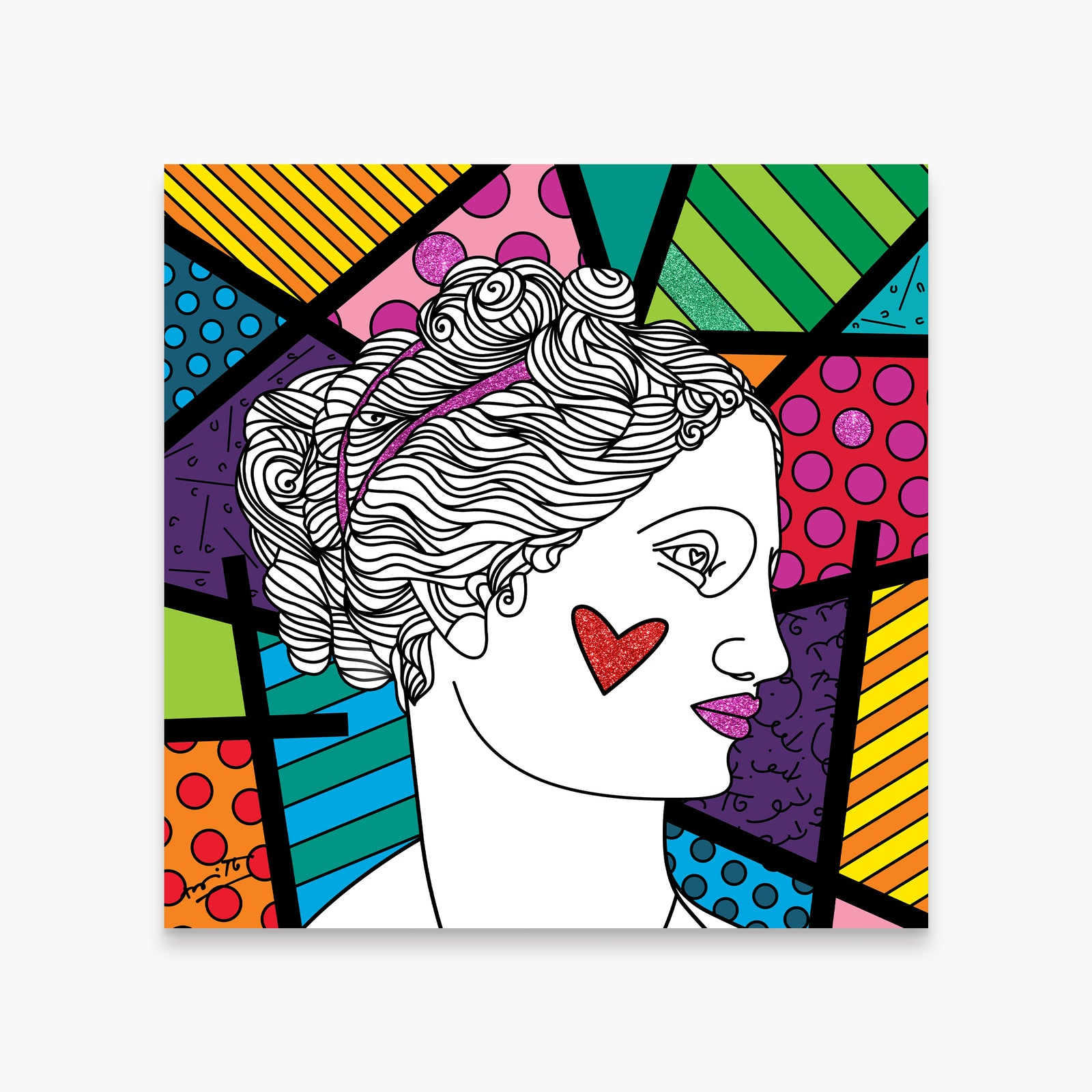 Romero Britto venus limited edition print  colorful pop art design