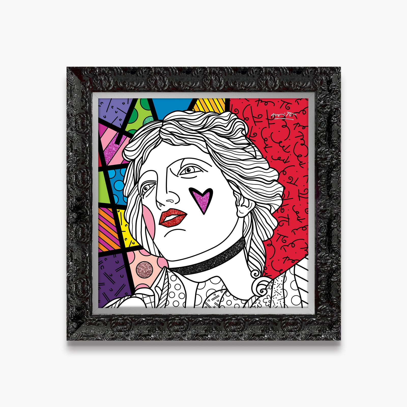 Romero Britto blind love limited edition print  colorful pop art design