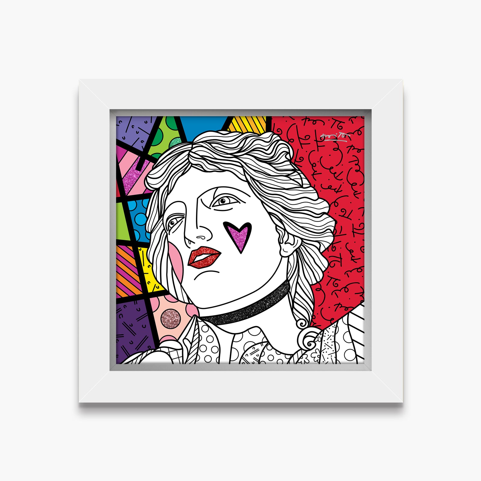 Romero Britto blind love limited edition print  contemporary pop art piece