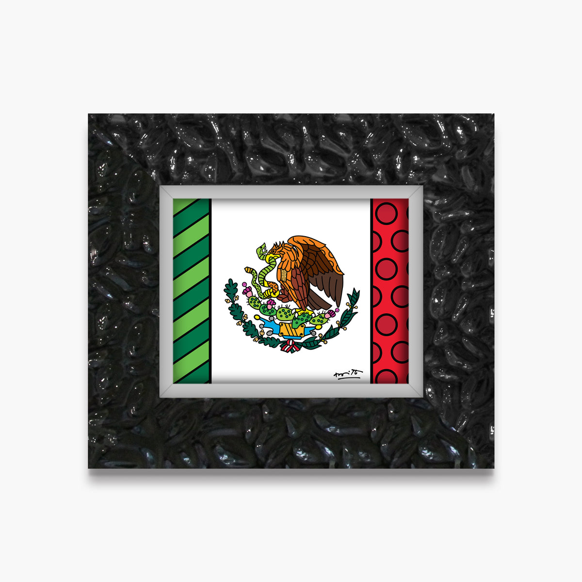 Romero Britto mexico limited edition print  colorful pop art design