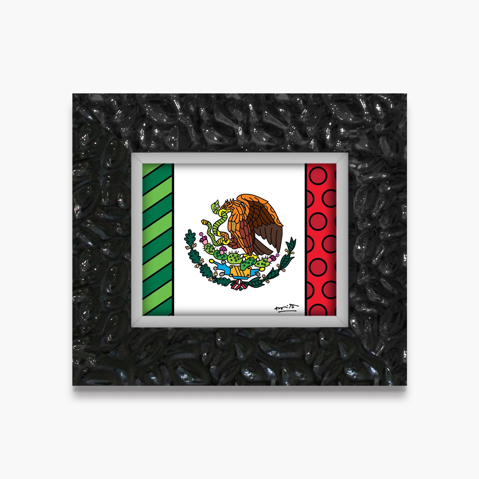 Romero Britto mexico limited edition print  colorful pop art design