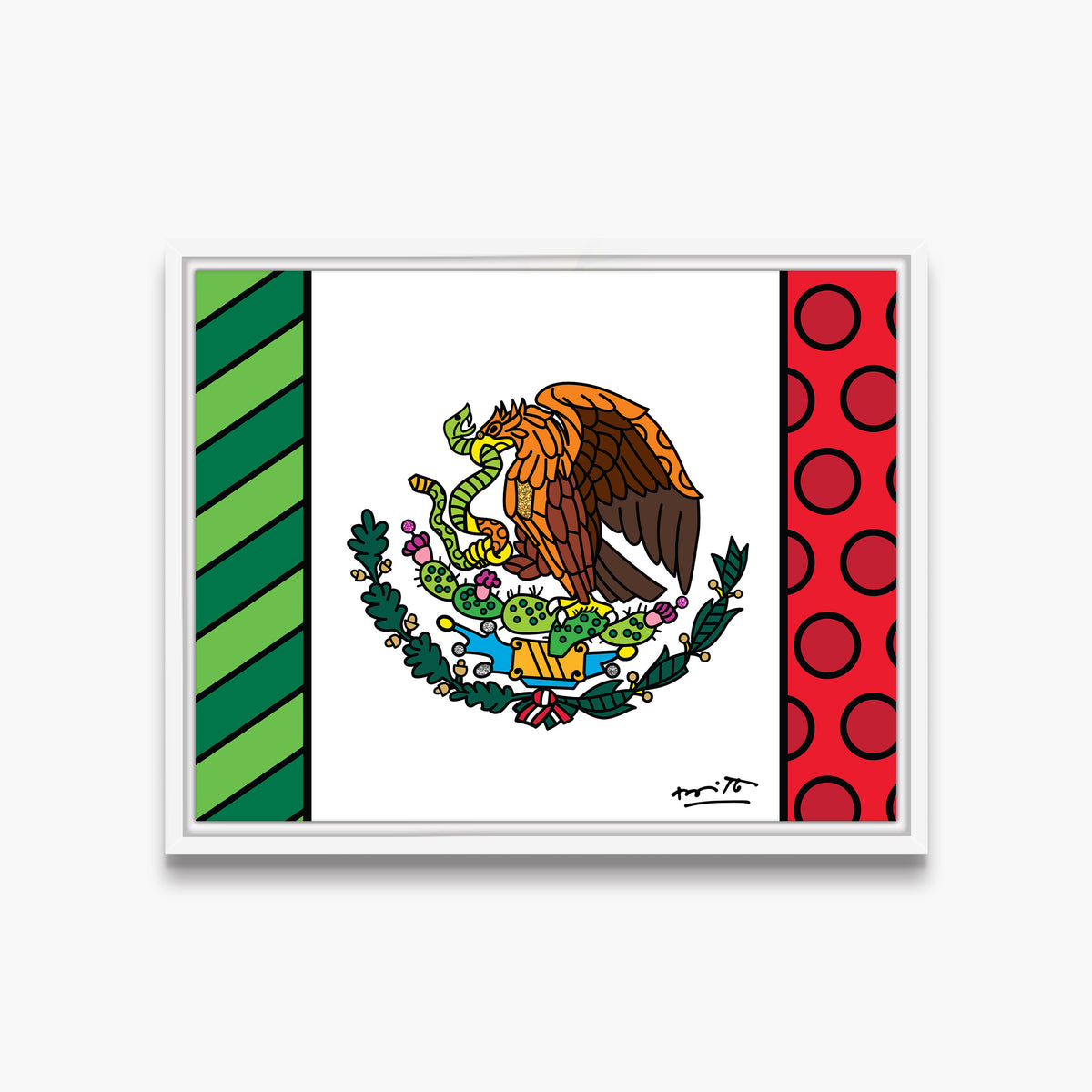 mexico limited edition print  artistic colorful design collectible