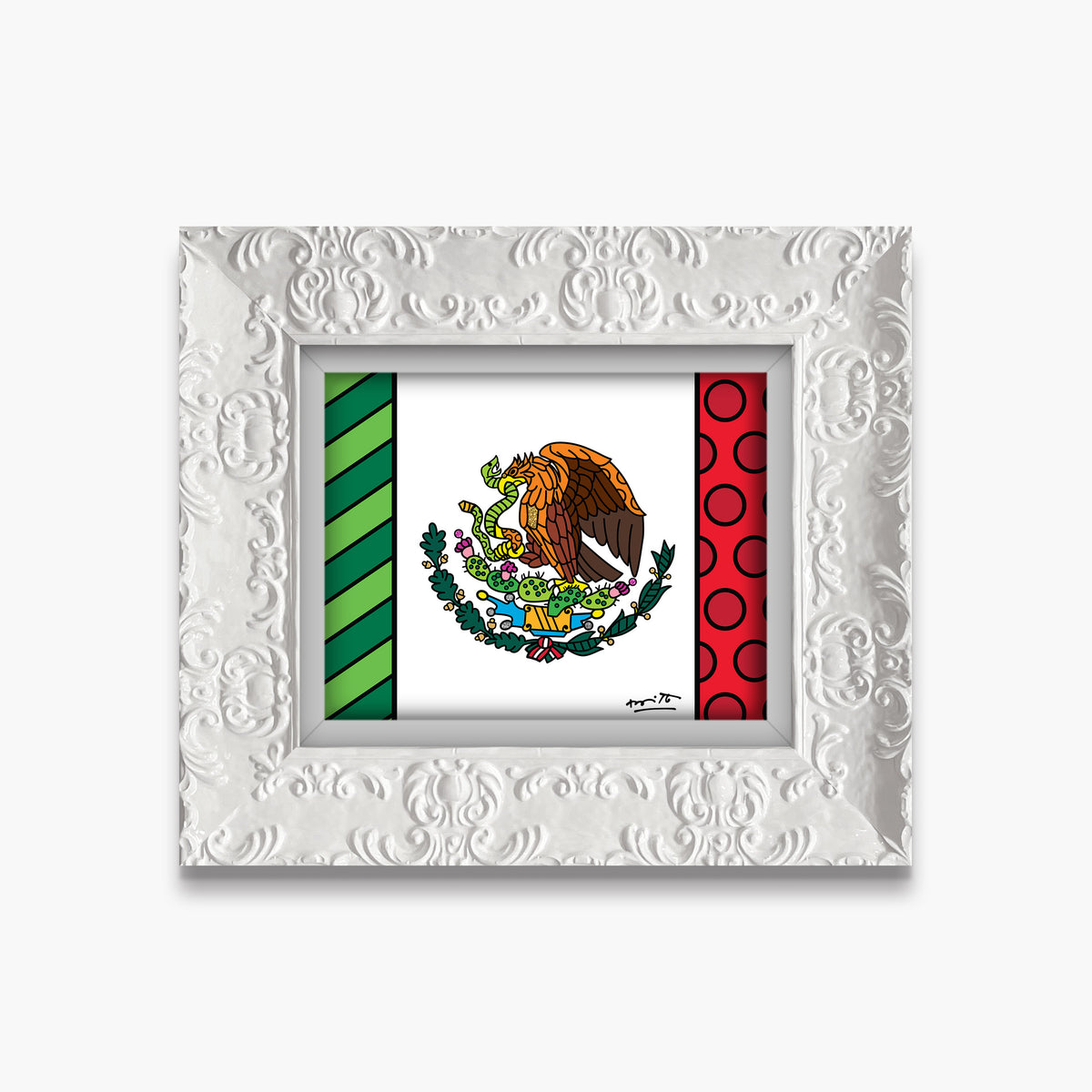 mexico limited edition print  artistic colorful design collectible