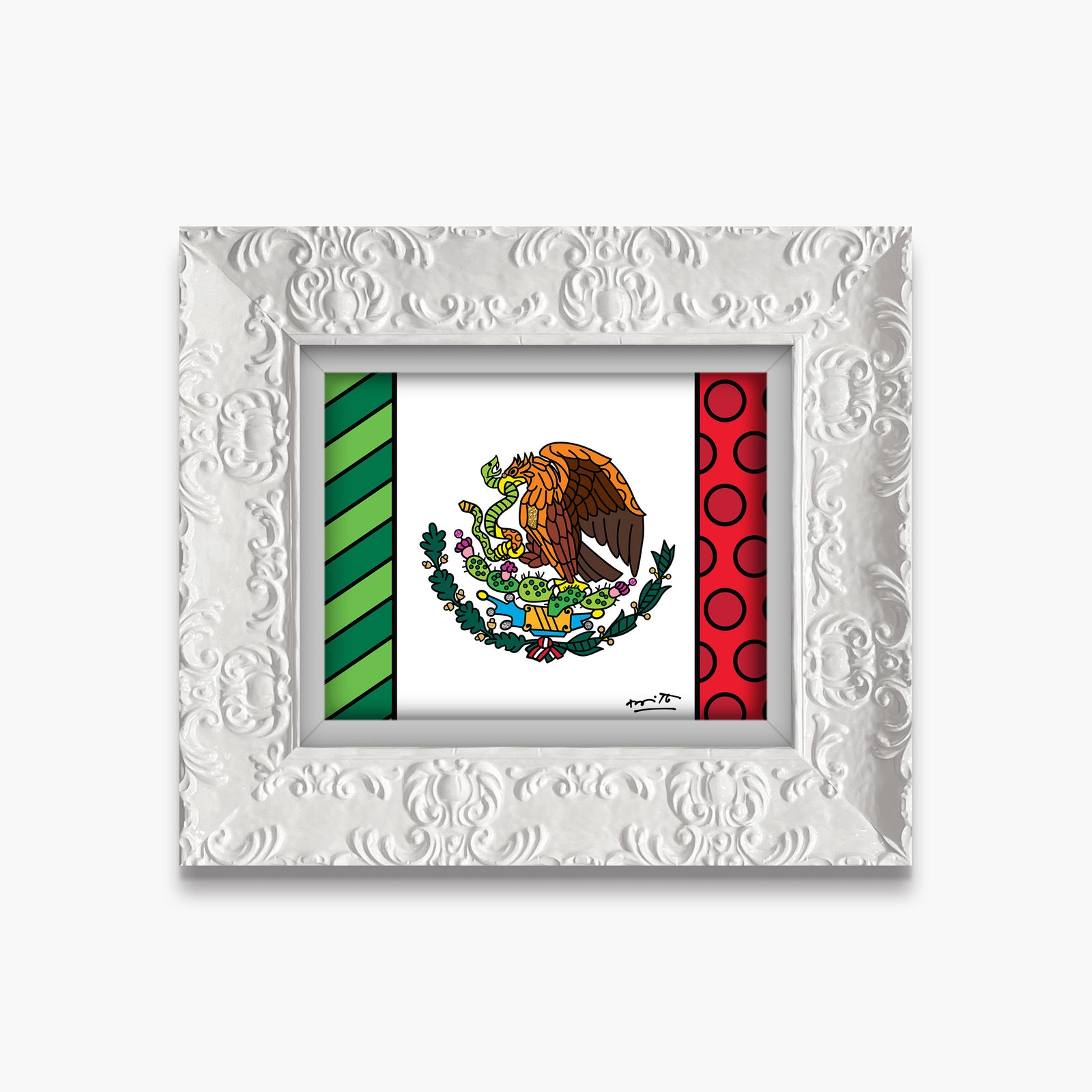 mexico limited edition print  artistic colorful design collectible