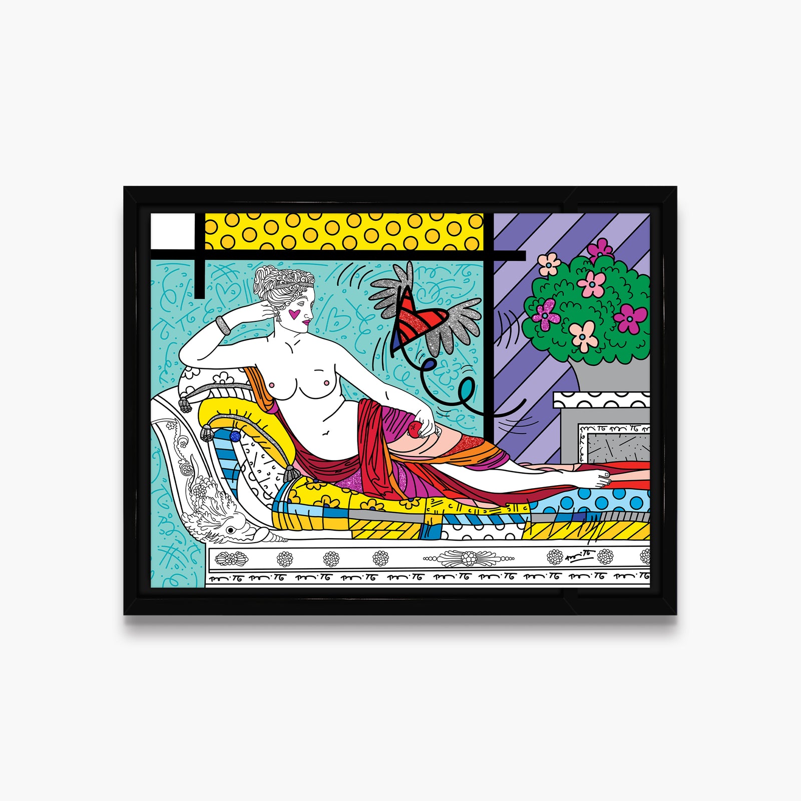 modern pop art aphrodite limited edition print  vibrant home decor