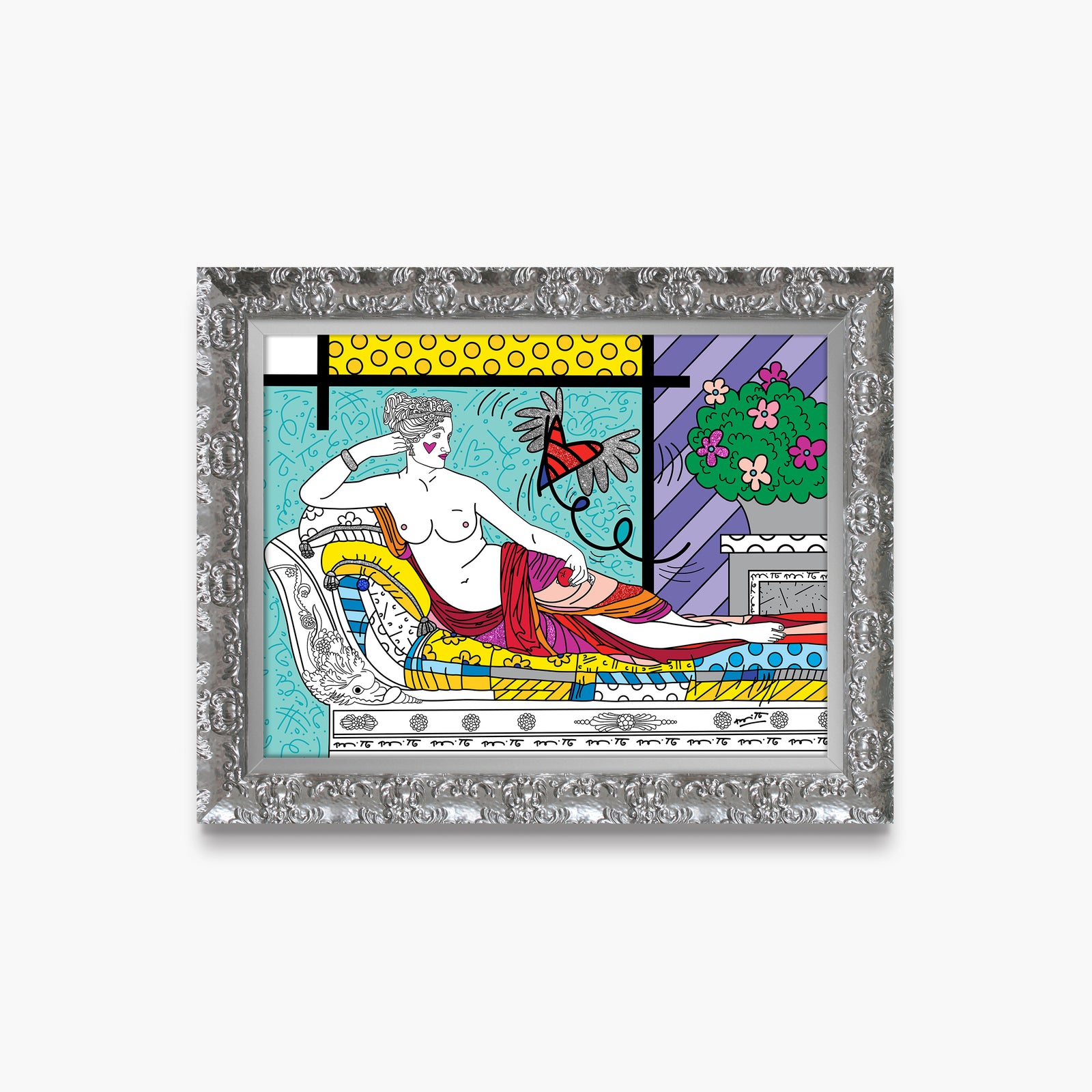 Romero Britto aphrodite limited edition print  colorful pop art design