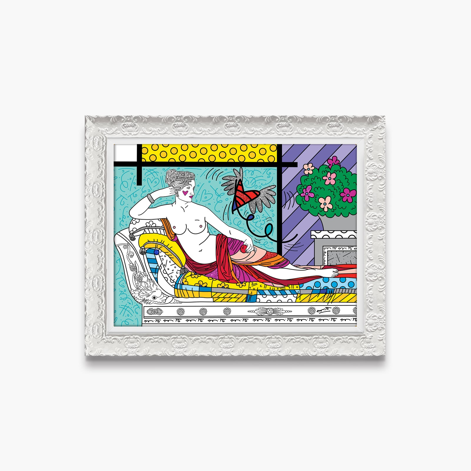 modern pop art aphrodite limited edition print  vibrant home decor
