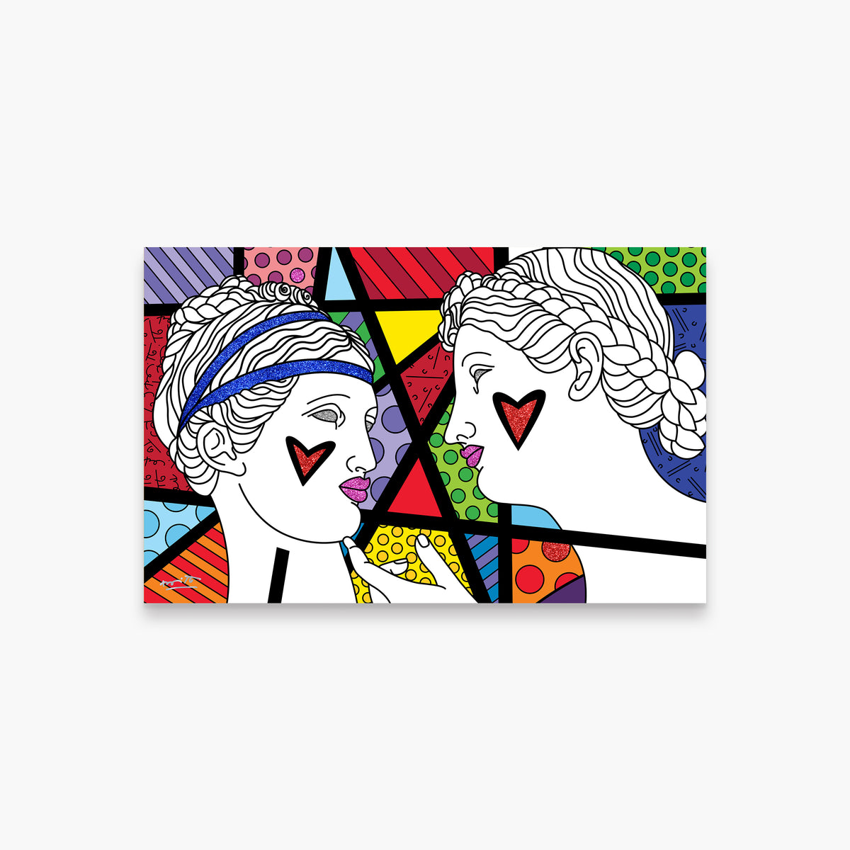 Romero Britto innocence limited edition print  colorful pop art design