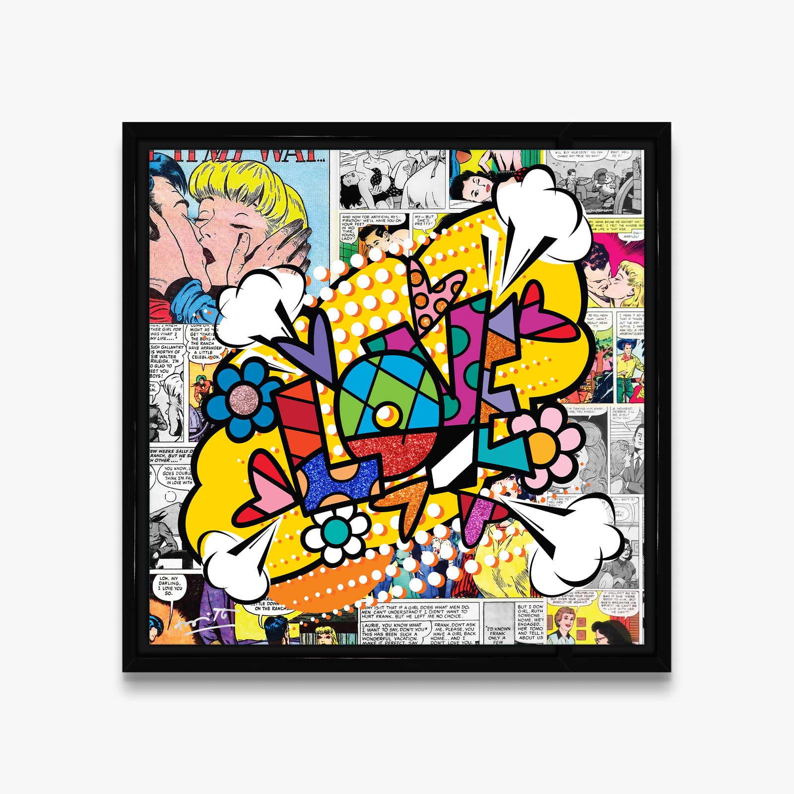pop love limited edition print  artistic colorful design collectible