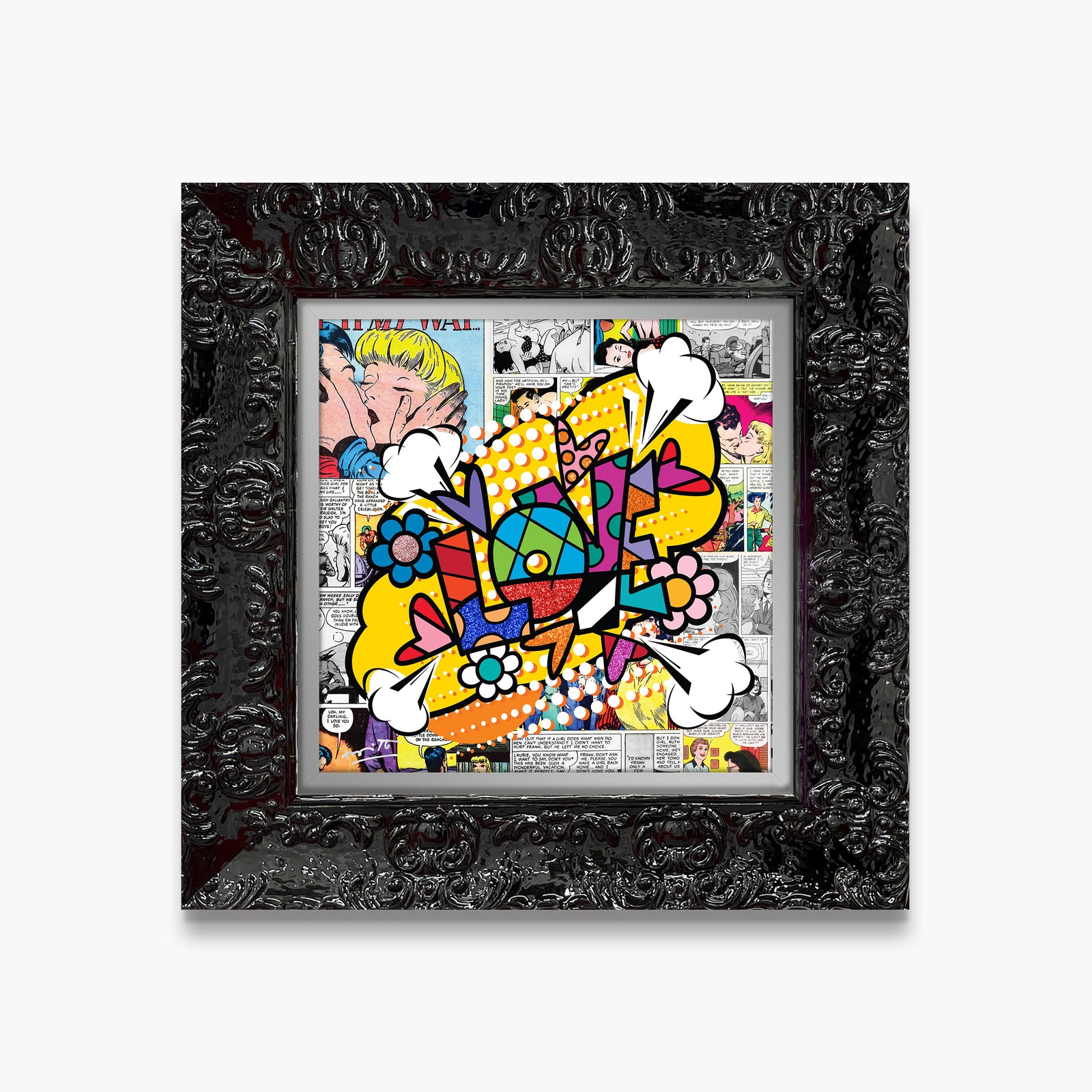 modern pop art pop love limited edition print  vibrant home decor