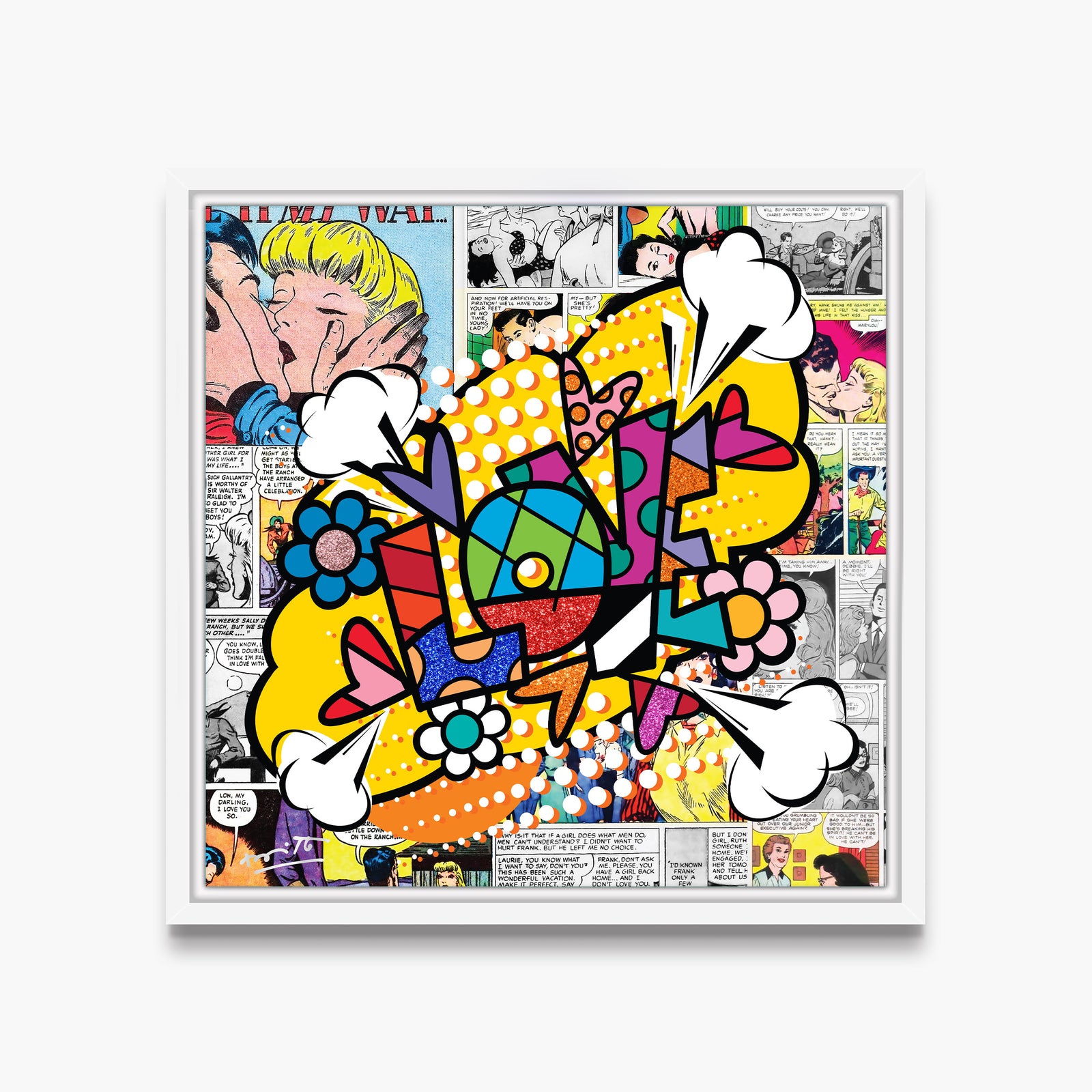 pop love limited edition print  artistic colorful design collectible
