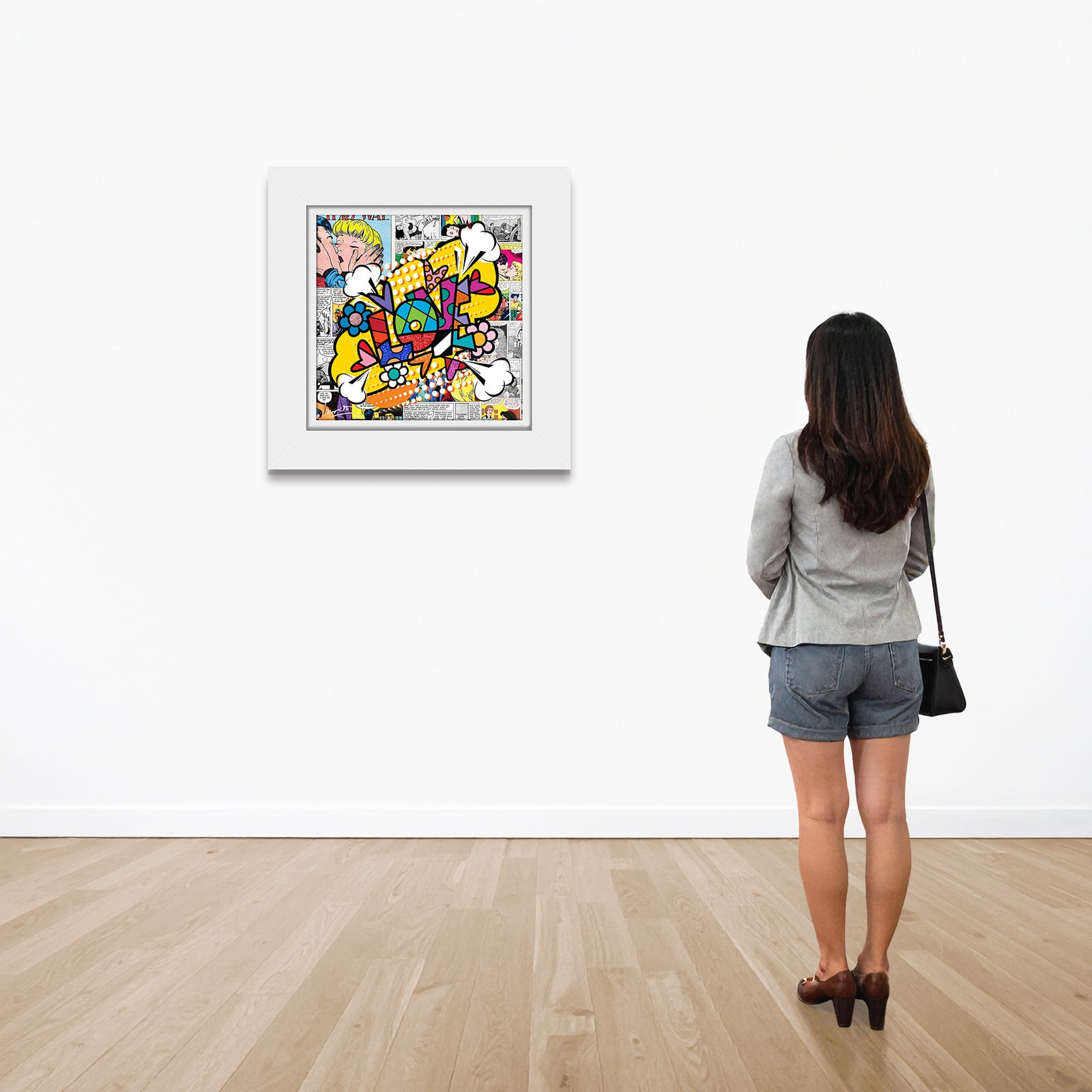 modern pop art pop love limited edition print  vibrant home decor
