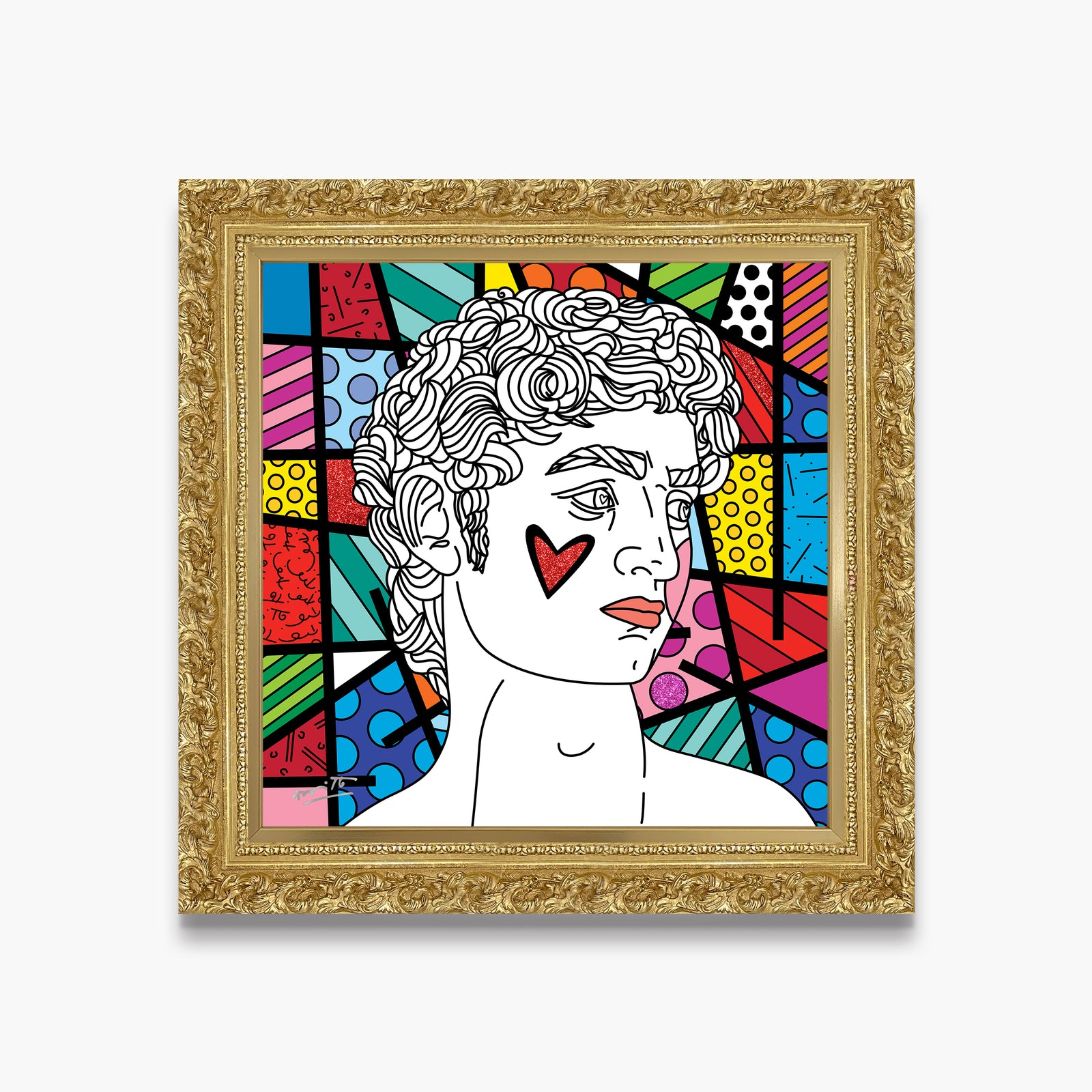 modern pop art davids world limited edition print  vibrant home decor