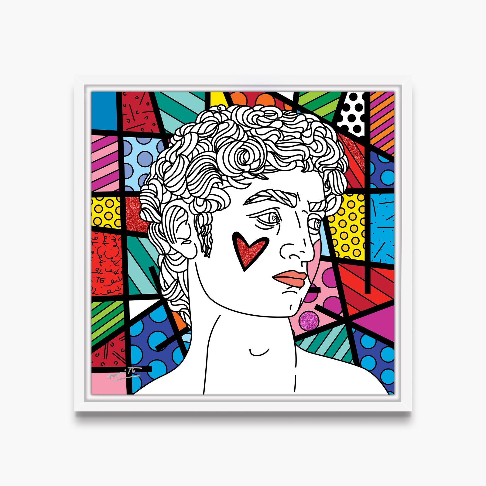 Romero Britto davids world limited edition print  contemporary pop art piece