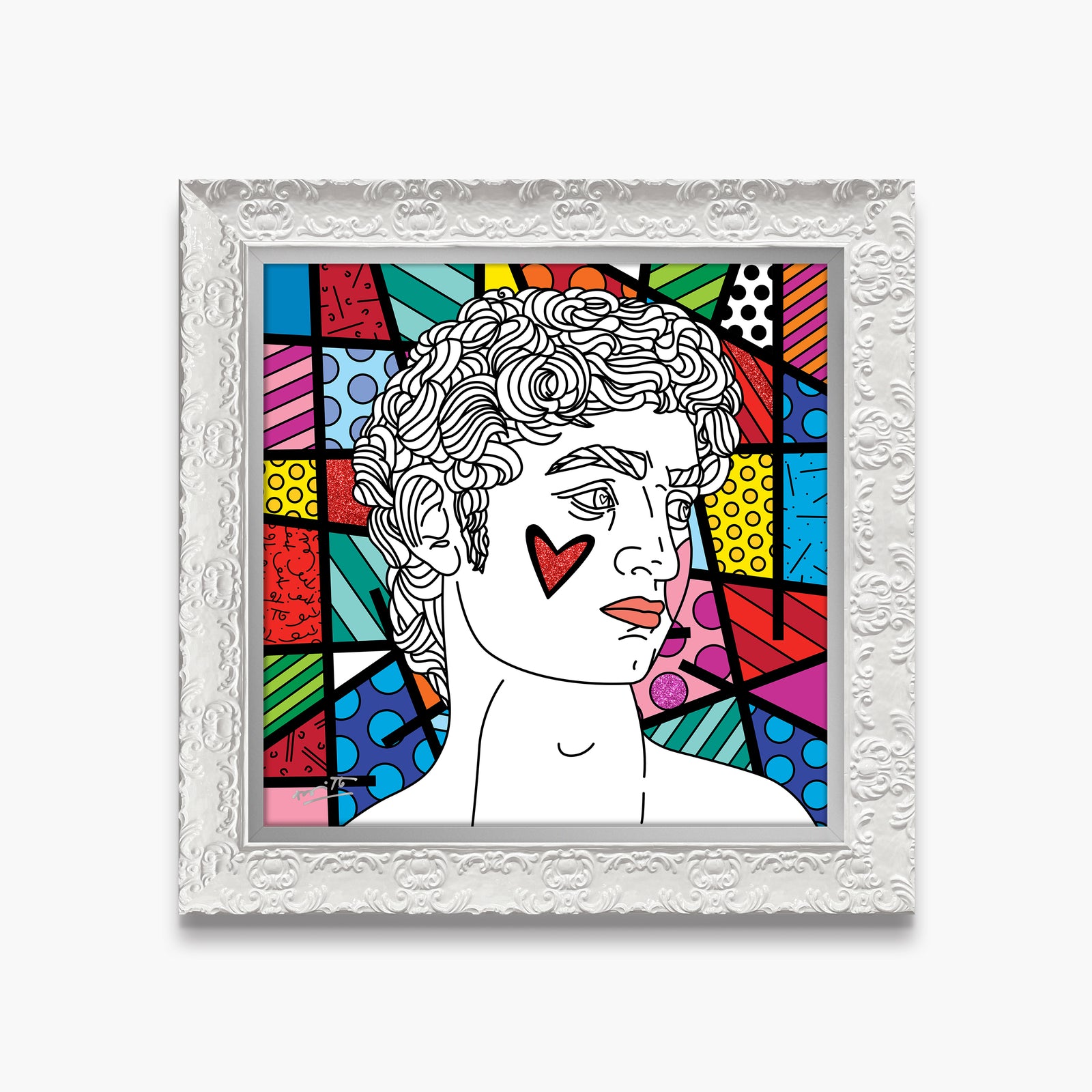 Romero Britto davids world limited edition print  contemporary pop art piece