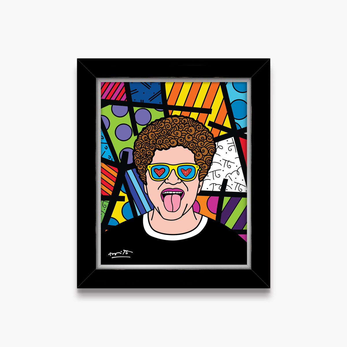 Romero Britto romero growing up collection limited  contemporary pop art piece