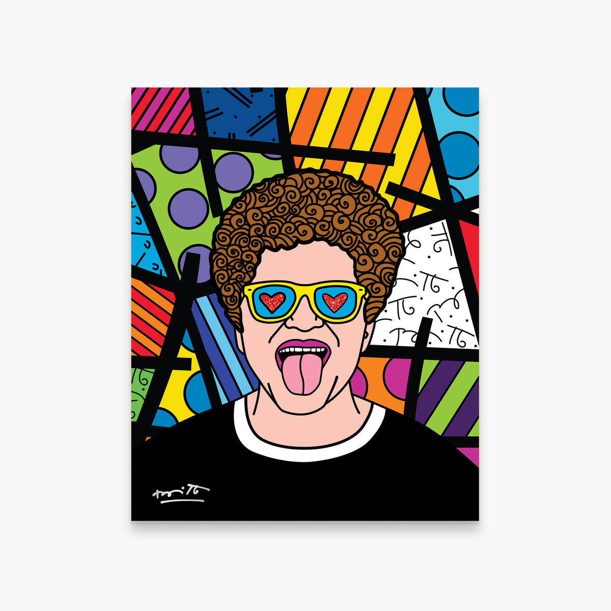 Romero Britto romero growing up collection limited  colorful pop art design