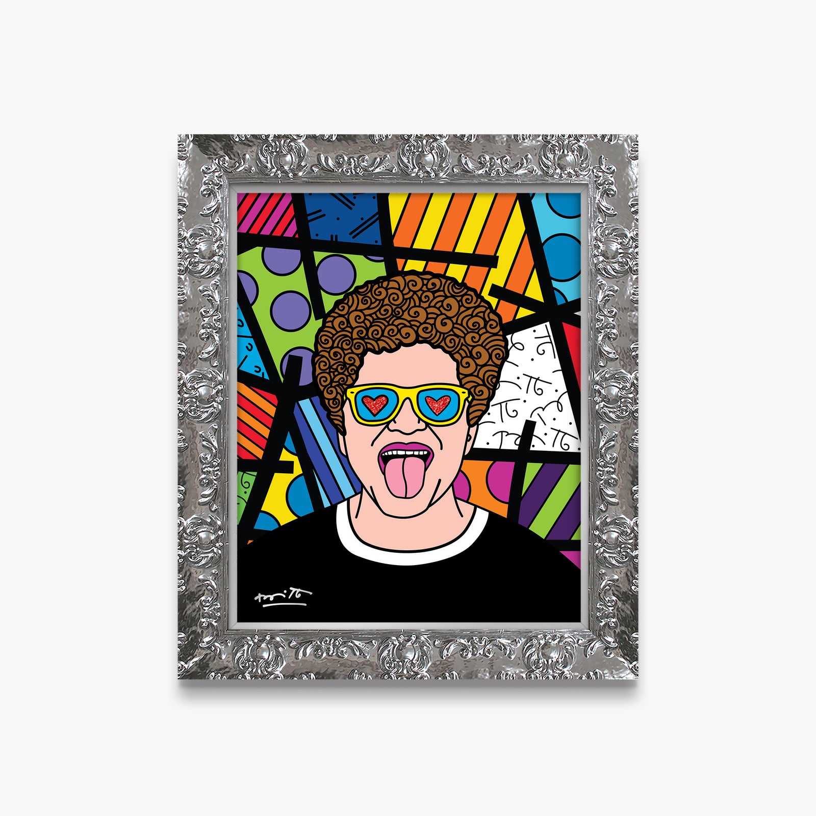 Romero Britto romero growing up collection limited  contemporary pop art piece