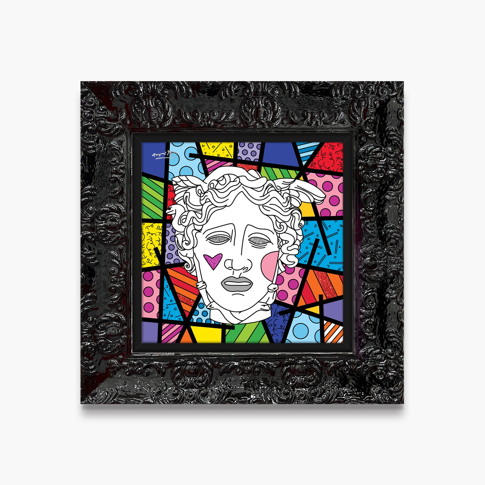 Romero Britto medusa limited edition print  contemporary pop art piece