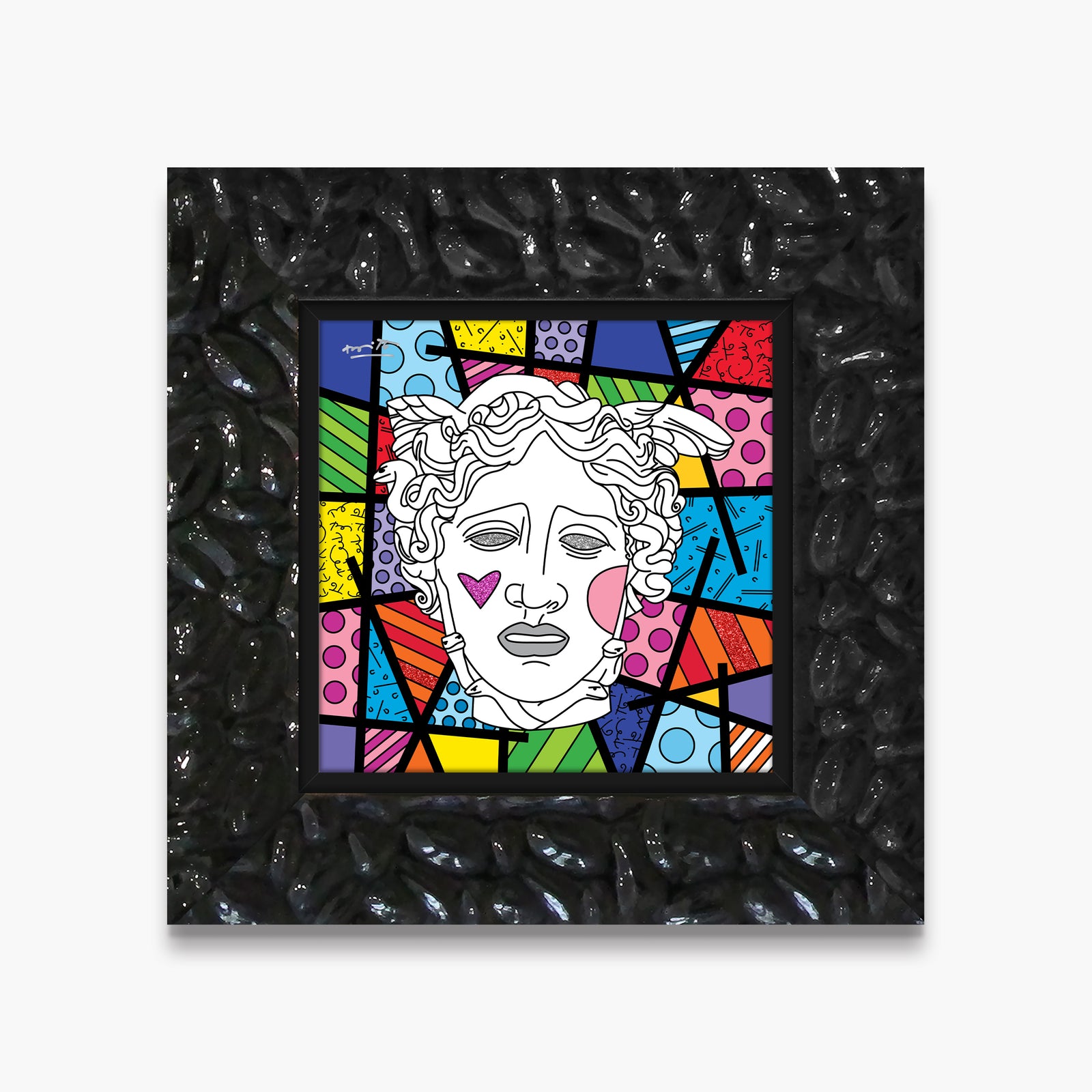 Romero Britto medusa limited edition print  contemporary pop art piece