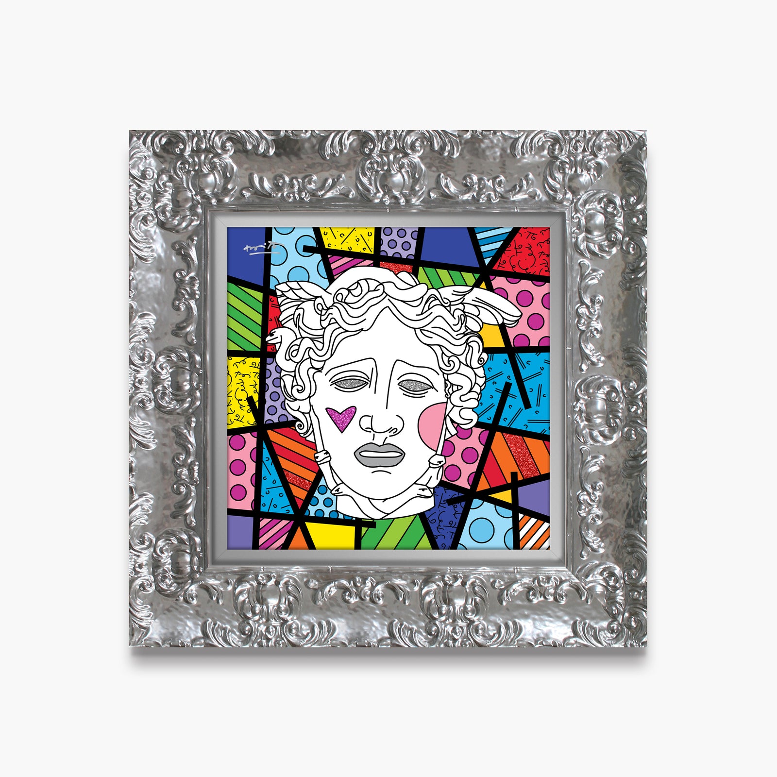 modern pop art medusa limited edition print  vibrant home decor