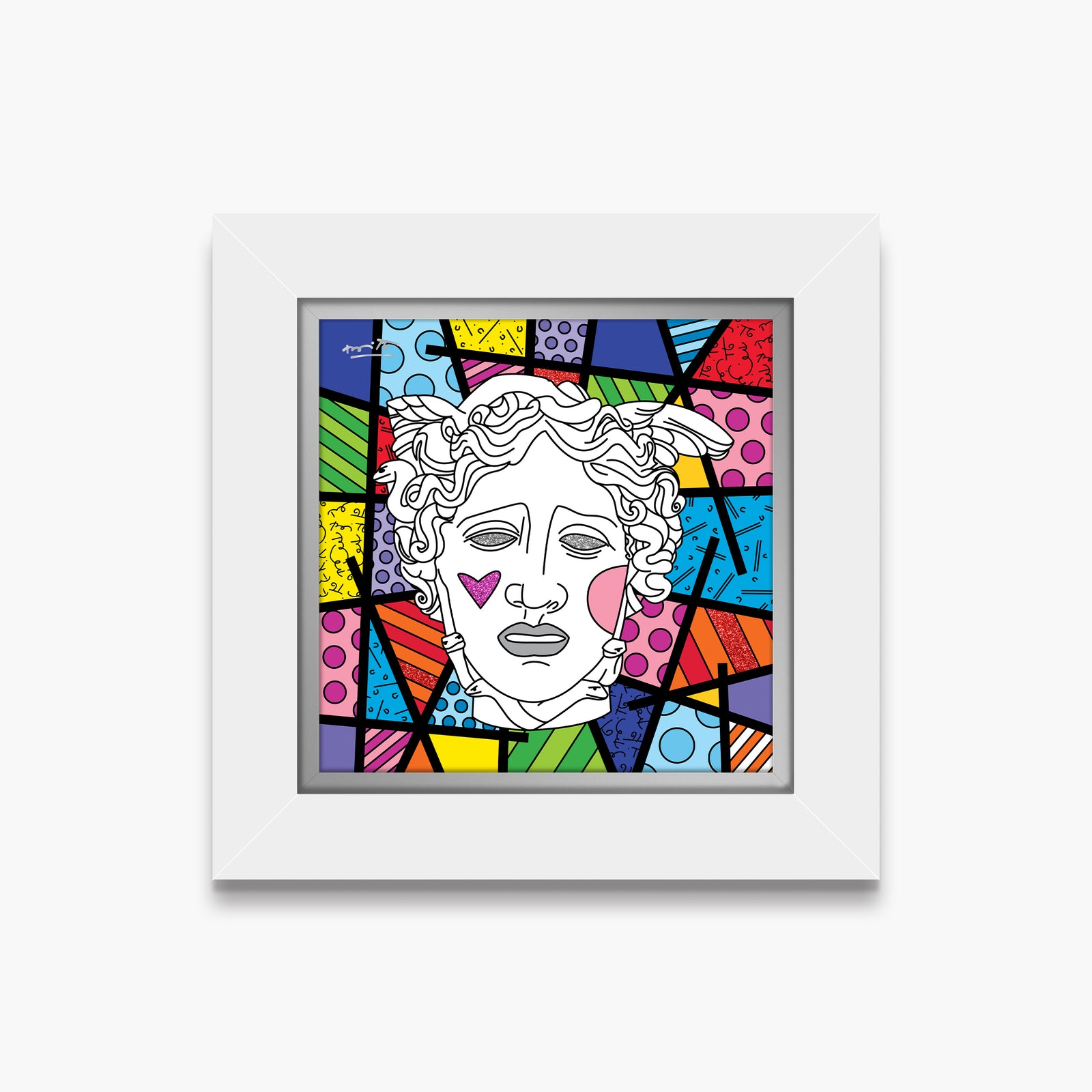 Romero Britto medusa limited edition print  contemporary pop art piece